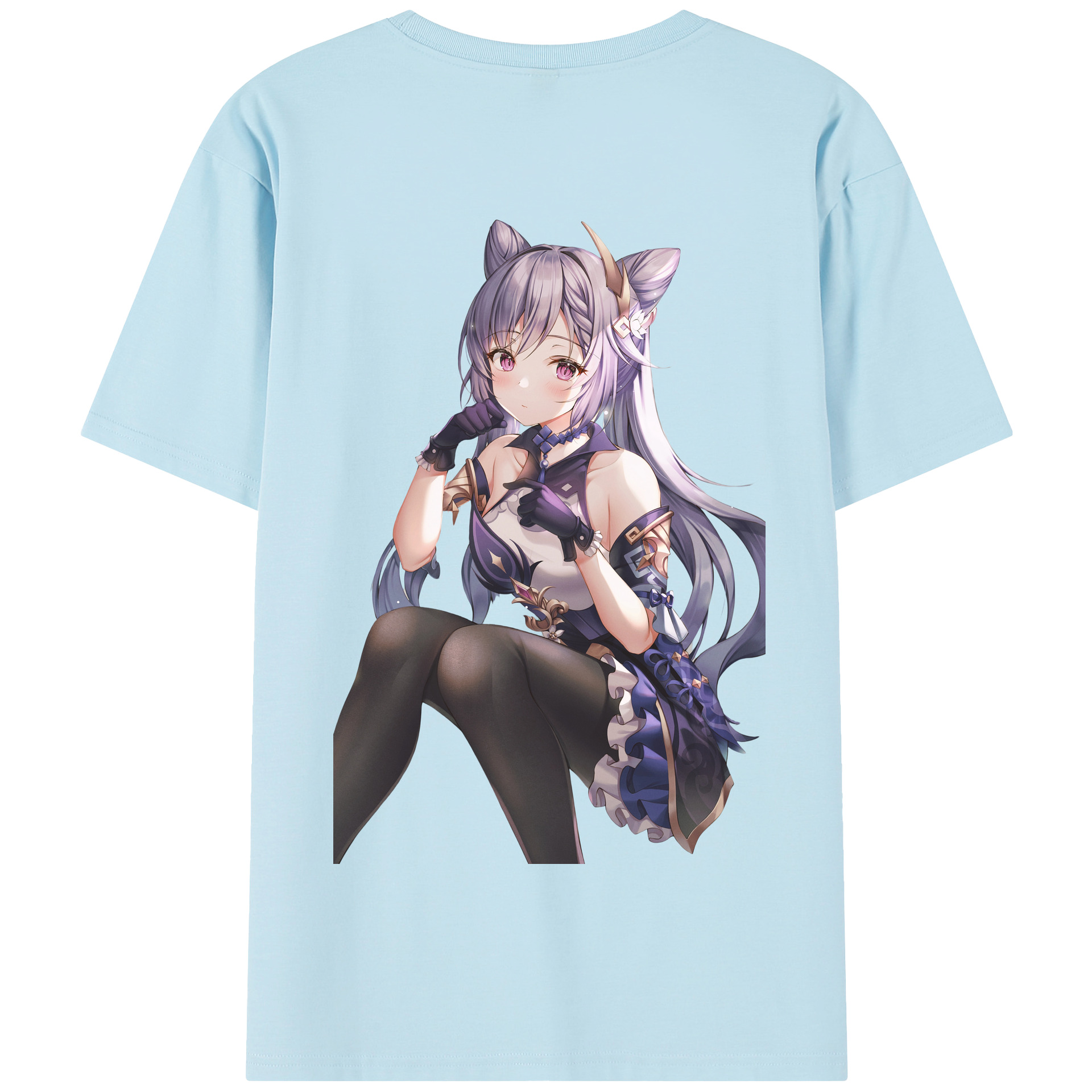 げんし神 刻晴 こくせい genshin Kokusei 綿100％半袖Tシャツ（背面プリント）